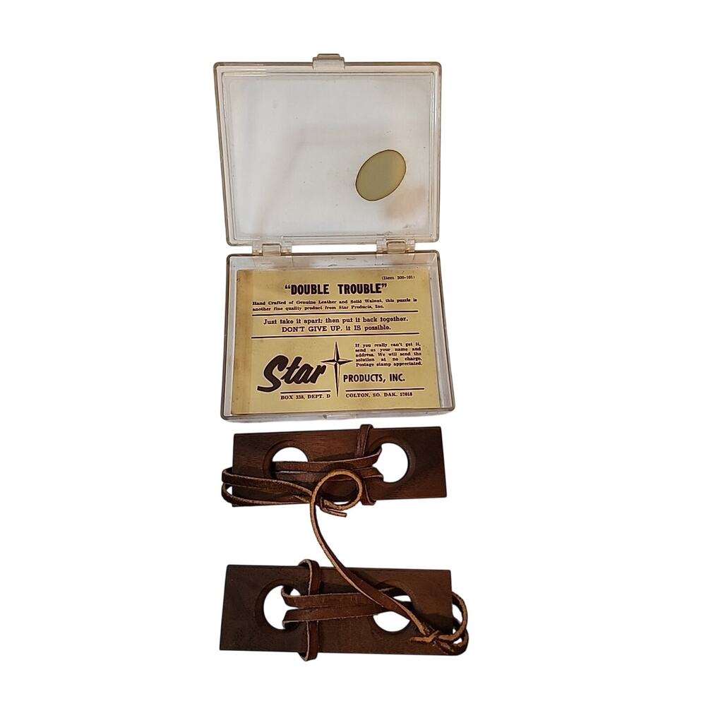 Vintage Double Trouble Puzzle - Star Products - Solid American Walnut